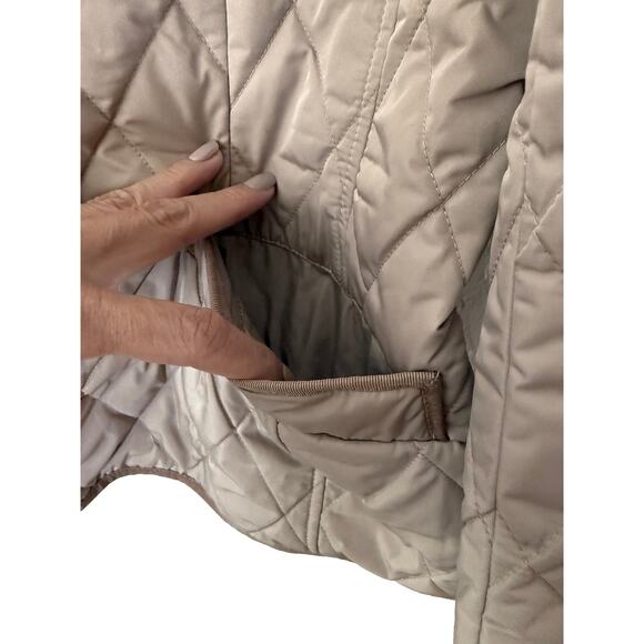 Lafayette 148 Womens Lightweight Puff Quilted Jacket Double Zip Pockets Zip Cuff - Picture 4 of 8